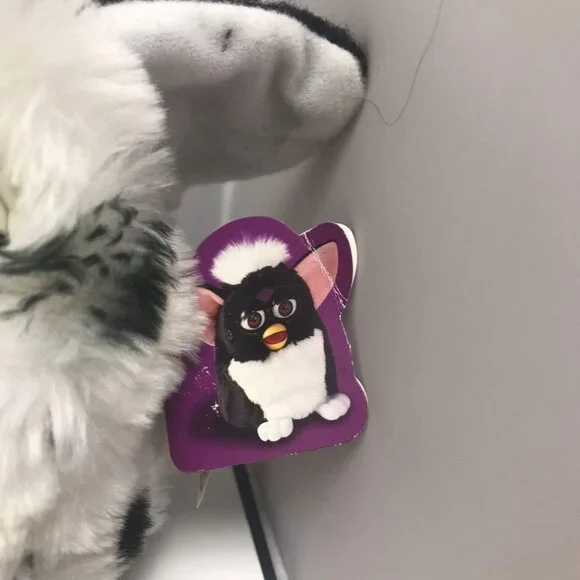 1998 VTG Tiger Electronics Furby Snow Leopard Dalmatian White Black Spots 70-800 - Picture 5 of 6